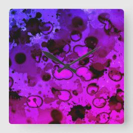 let's get to staining Wall Clock Quadratische Wanduhr