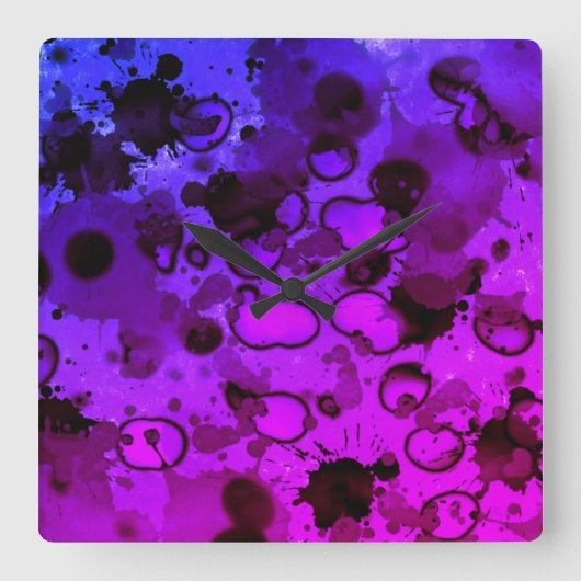 let's get to staining Wall Clock Quadratische Wanduhr (Vorderseite)