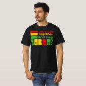 Let's Get Together Feel Irie - Good Vibes Rasta T-Shirt (Vorne ganz)