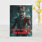 Let's get together for Halloween. Karte (Gelbe Blume)