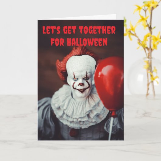 Let's get together for Halloween. Karte (Gelbe Blume)