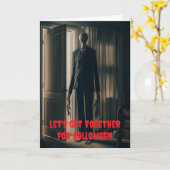 Let's get together for Halloween. Karte (Gelbe Blume)