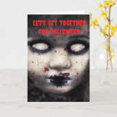 Let's get together for Halloween. Karte (Gelbe Blume)