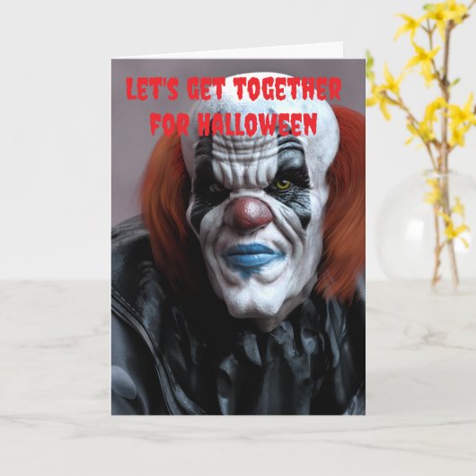 Let's get together for Halloween. Karte (Gelbe Blume)