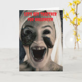 Let's get together for Halloween. Karte (Gelbe Blume)