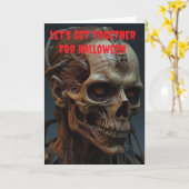 Let's get together for Halloween. Karte (Gelbe Blume)