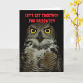 Let's get together for Halloween. Karte (Gelbe Blume)