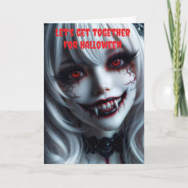 Let's get together for Halloween. Karte