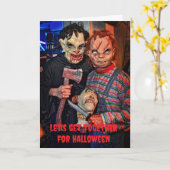 Let's get together for Halloween. Karte (Gelbe Blume)