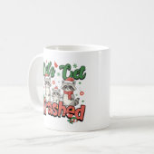 Let's Get Trashed Funny Raccoon Christmas Family Kaffeetasse (Vorderseite Links)