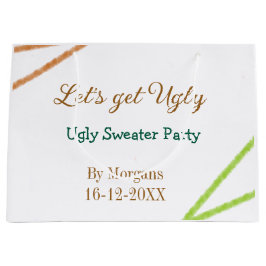Let's get ugly Christmas ugly sweater Partyorange Große Geschenktüte