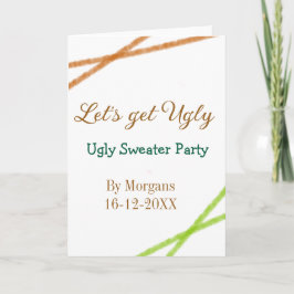 Let's get ugly Christmas ugly sweater Partyorange Karte