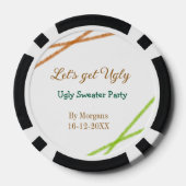 Let's get ugly Christmas ugly sweater Partyorange Pokerchips (Rückseite)