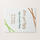 Let's get ugly Christmas ugly sweater Partyorange Puzzle (Horizontal)