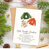 Let's get Ugly Modern Ugly Sweater Christmas Party Einladung