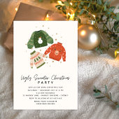 Let's get Ugly Modern Ugly Sweater Christmas Party Einladung