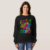 Let's Glow Crazy Retro Party 80s Costume Rave Blea Sweatshirt (Vorne ganz)