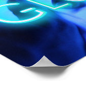 Let's GLOW Neon Psychedelic Festival Party Rave Poster (Ecke)