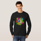 Let's Glow Party Splatter Crazy Squad Funny For Ma T-Shirt (Vorne ganz)