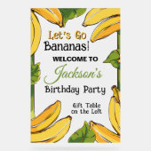 Let's Go Bananas Any Age Birthday Party Acrylschild (Vorderseite)