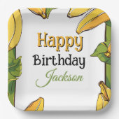 Let's Go Bananas Any Age Birthday Party Pappteller (Vorderseite)