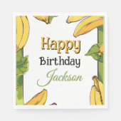 Let's Go Bananas Any Age Birthday Party Serviette (Vorderseite)