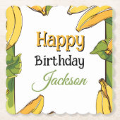 Let's Go Bananas Any Age Birthday Party Untersetzer (Vorderseite)