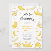 Let's Go Bananas Birthday Invitation Einladung (Vorderseite)