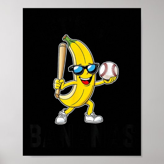 Let's Go Bananas Funny Banana Merch Poster (Vorne)