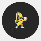 Let's Go Bananas Funny Banana Merch Runder Aufkleber (Vorderseite)