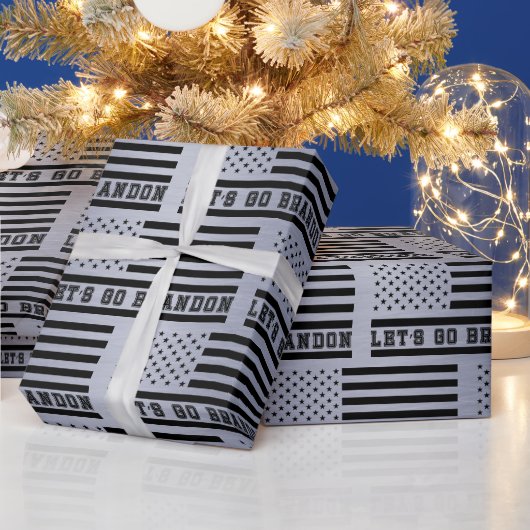 Let's Go Brandon American Flag Geschenkpapier (Feiertage)