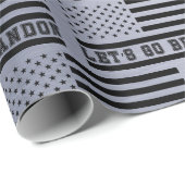 Let's Go Brandon American Flag Geschenkpapier (Rolleneckpunkt)