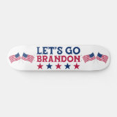 Let's Go Brandon American Flag Red White Blue USA Skateboard (Horizontal)