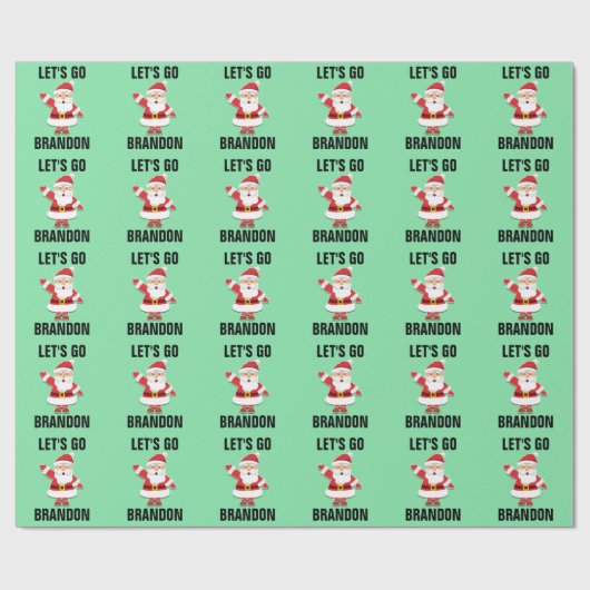 LET'S GO BRANDON CHRISTMAS SANTA GESCHENKPAPIER (Flach)