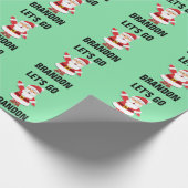 LET'S GO BRANDON CHRISTMAS SANTA GESCHENKPAPIER (Ecke)