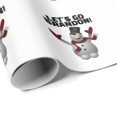 LET'S GO BRANDON CHRISTMAS SNOWMAN GESCHENKPAPIER (Rolleneckpunkt)
