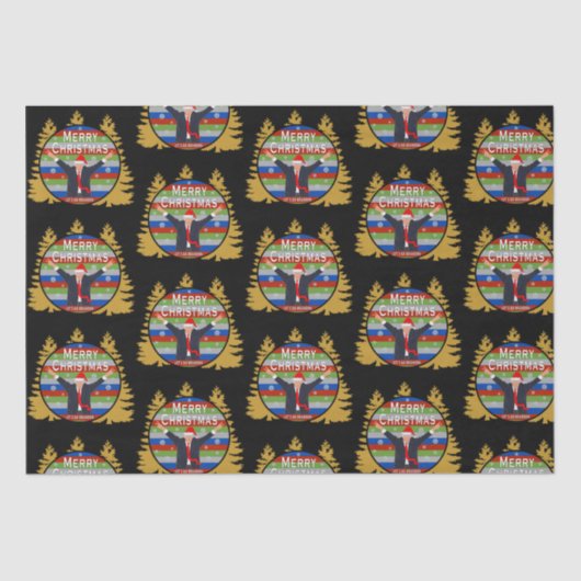 Let's Go Brandon Christmas Trump Snowflake Holiday Seidenpapier (Vorderseite)