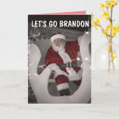 LET'S GO BRANDON CHRITMAS SANTA CLAUS Karten (Gelbe Blume)