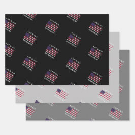 Let's Go Brandon Distressed Flag Joe Biden Wrappi Geschenkpapier Set