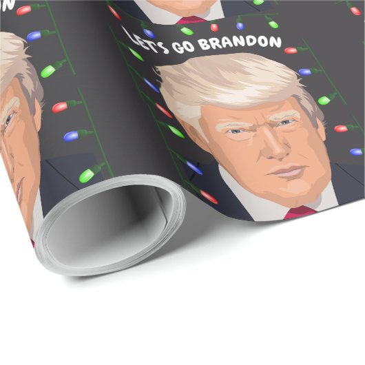 LET'S GO BRANDON DONALD TRUMP Weihnachtskarten Wra Geschenkpapier (Rolleneckpunkt)