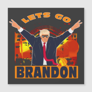 Let's Go Brandon Funny Anti Biden Trump Political  Magnetkarte