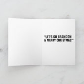 LET'S GO BRANDON FUNNY SANTA CLAUS CHRISTMAS cards Karte (Innenseite)