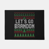 Let's Go Brandon Funny Ugly Christmas Sweater Fußmatte (Vorderseite)