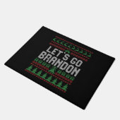 Let's Go Brandon Funny Ugly Christmas Sweater Fußmatte (Schrägansicht)