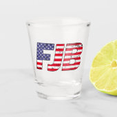 Let's Go Brandon gegen Joe Biden Pro trump 2024 Schnapsglas (Vorderseite)