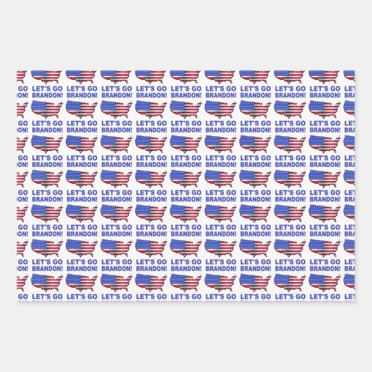 LET'S GO BRANDON GESCHENKPAPIER SET (Vorderseite)