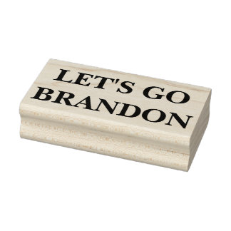 LET'S GO BRANDON Gummi Briefmarke 1,5" x 3" & Tint Gummistempel