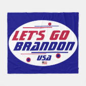 Let's Go Brandon hat eine Vertretung? Fleecedecke (Vorderseite (Horizontal))
