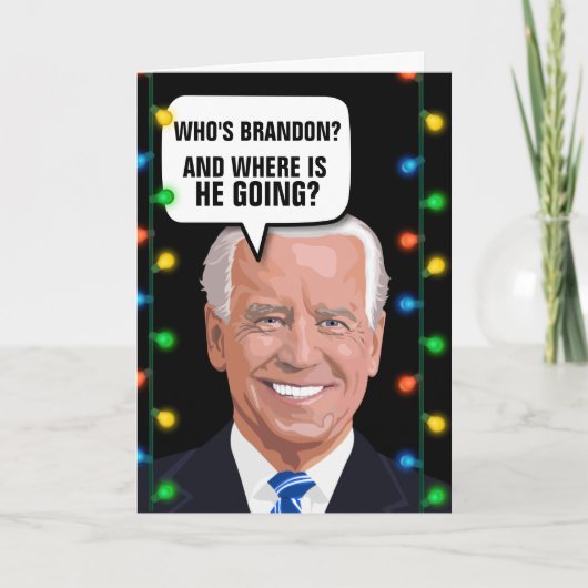 LET'S GO BRANDON JOE BIDEN FUNNY CHRISTMAS CARDS KARTE (Vorderseite)
