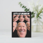 LET'S GO BRANDON JOE BIDEN FUNNY POSTCARDS POSTKARTE (Stehend Vorderseite)